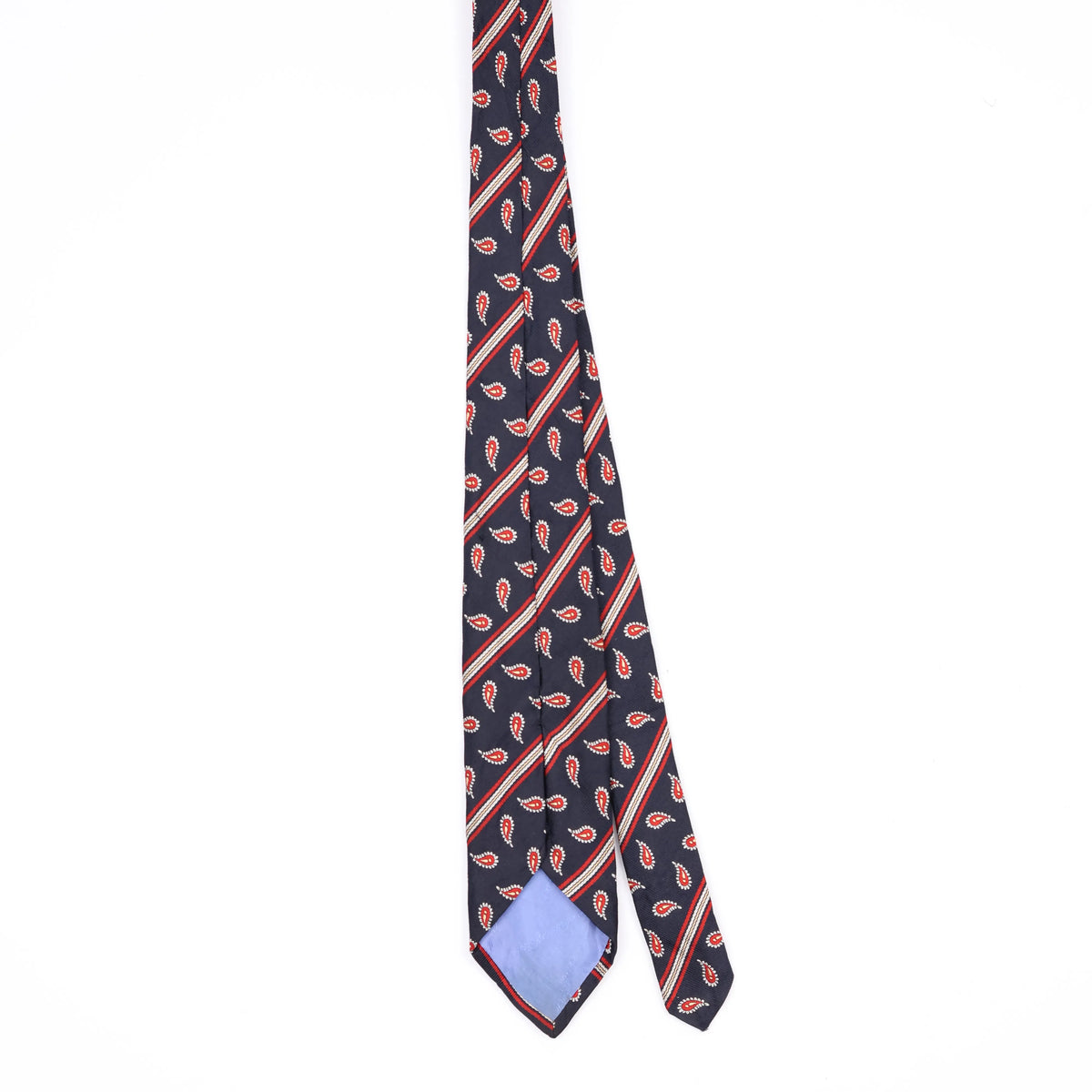 Back Back of Vintage 1990's Paisley Patterned Tie