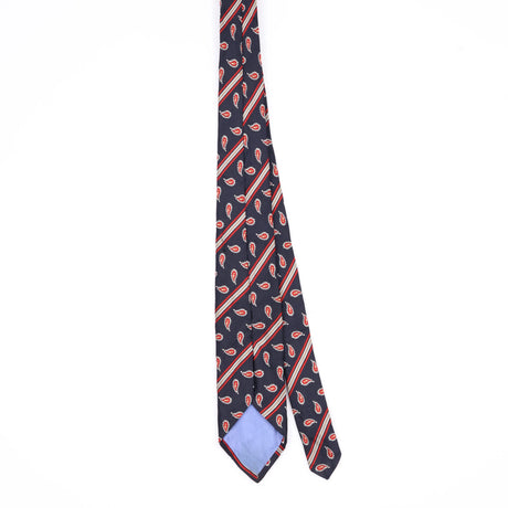 Back Back of Vintage 1990's Paisley Patterned Tie