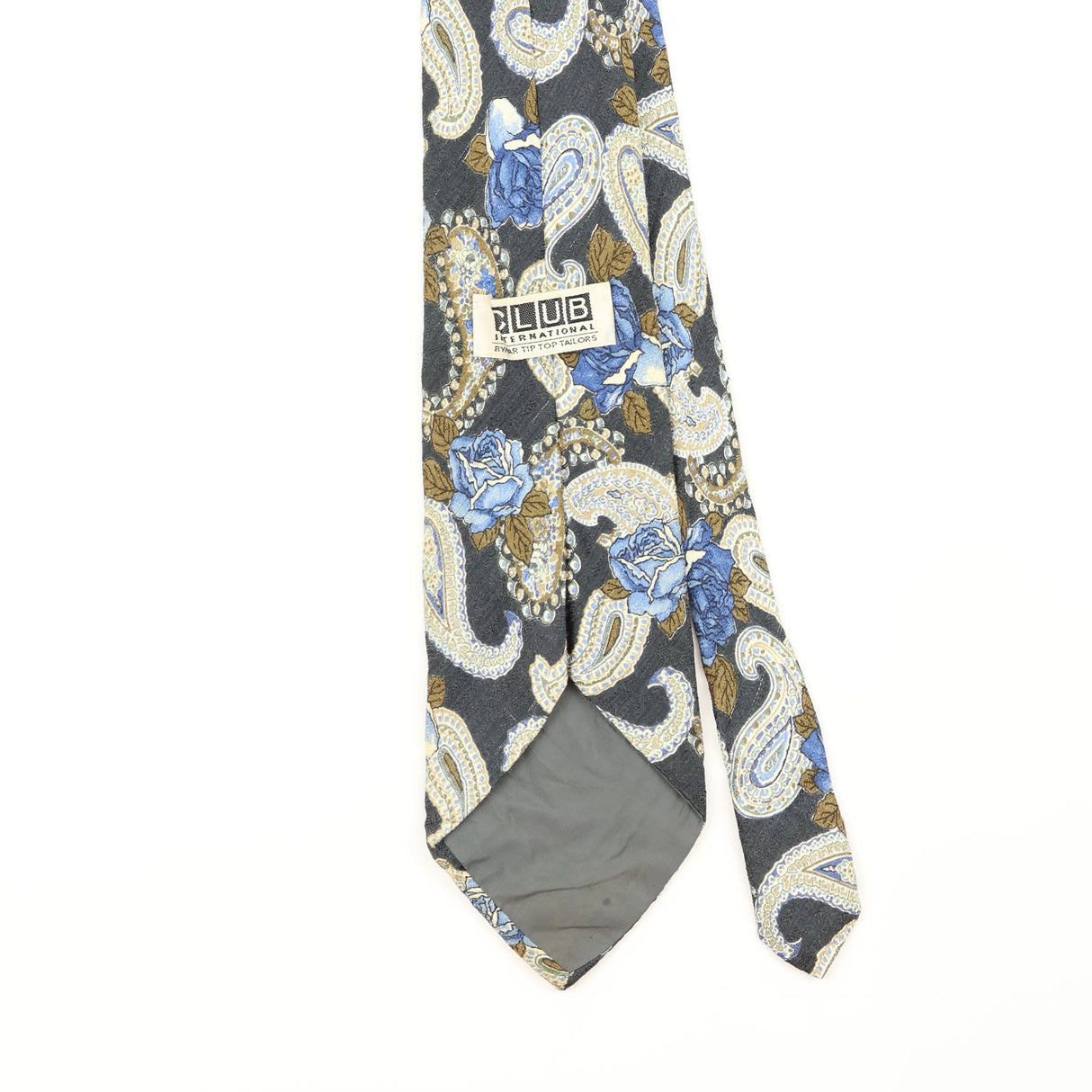 Back Detail of Vintage 1990's Paisley Patterned Tie