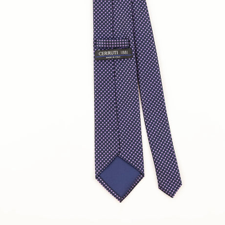 Back Detail of Vintage 1990's Cerruti 1881 Geometric Patterned Tie