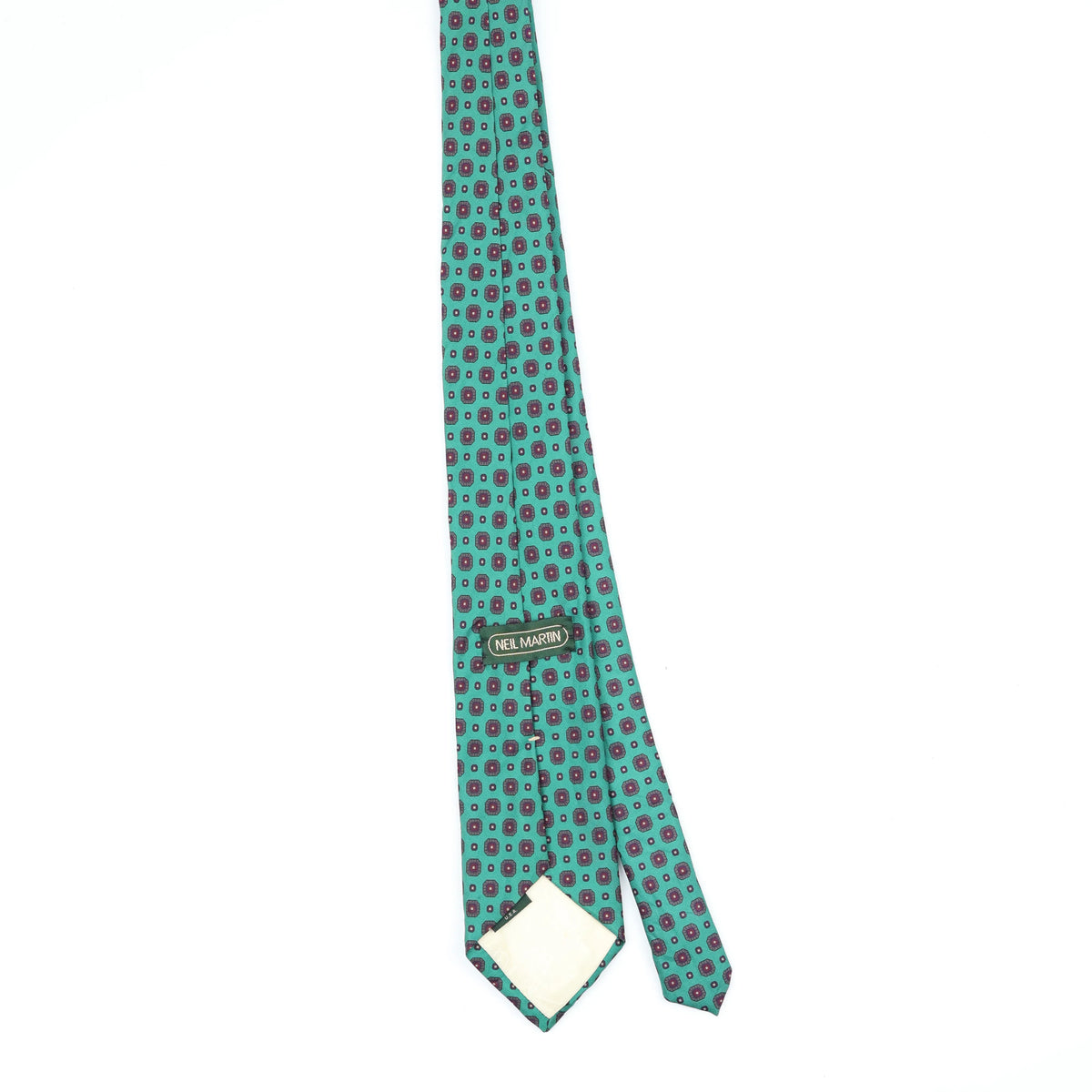 Back Back of Vintage 1990's Geometric Patterned Tie