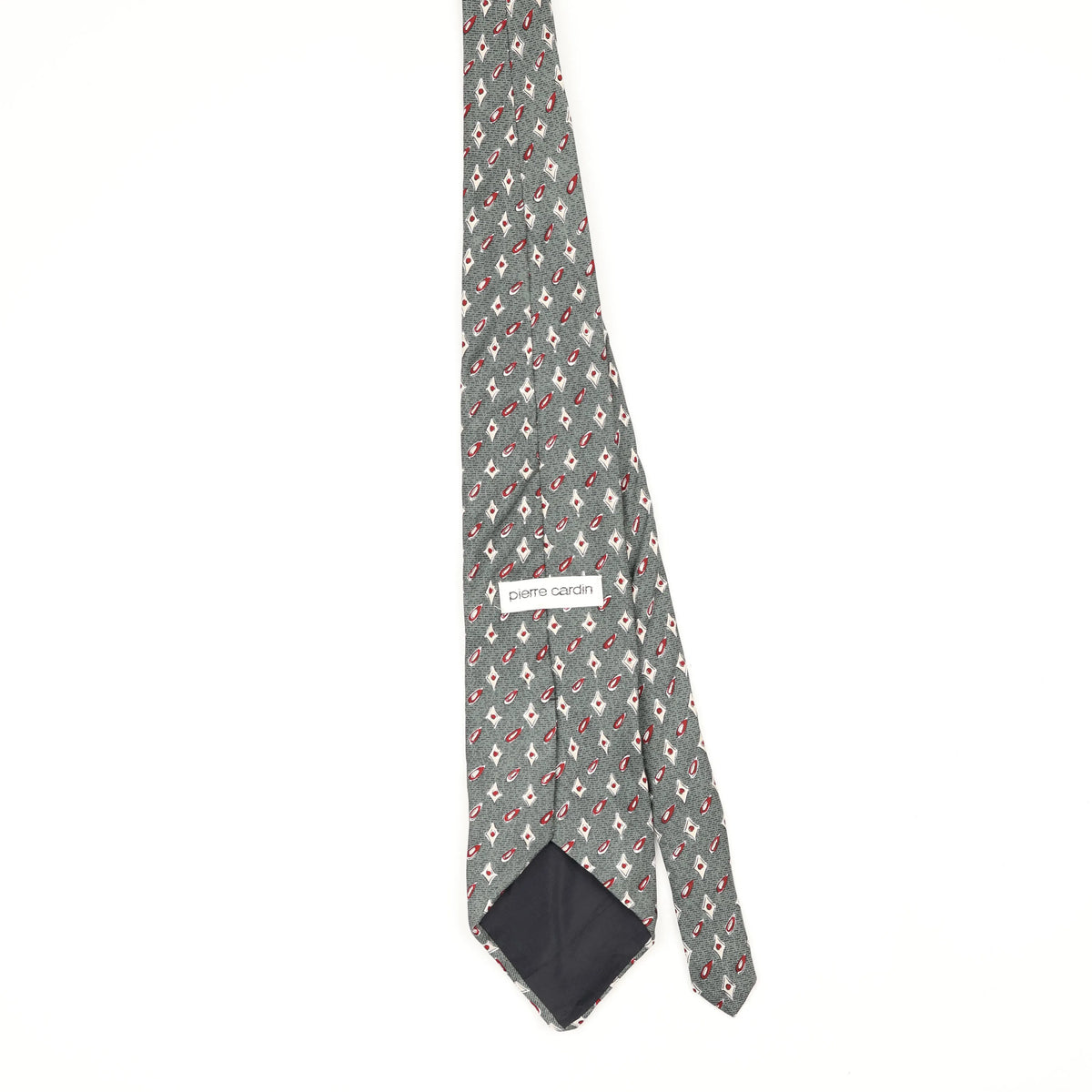 Back Back of Vintage 1990's Pierre Cardin Geometric Patterned Tie