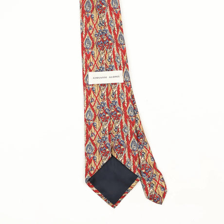 Back Back Detail of Vintage 1990's Geometric Patterned Tie