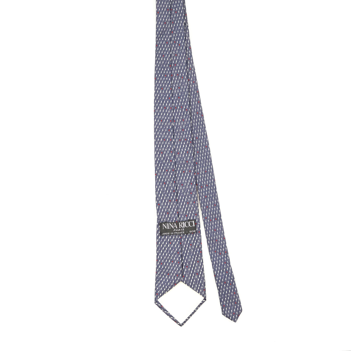 Back Back of Vintage 1990's Nina Ricci Geometric Patterned Tie