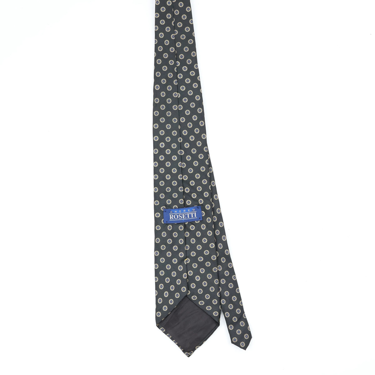 Back Back of Vintage 1990's Foulard Geometric Patterned Tie