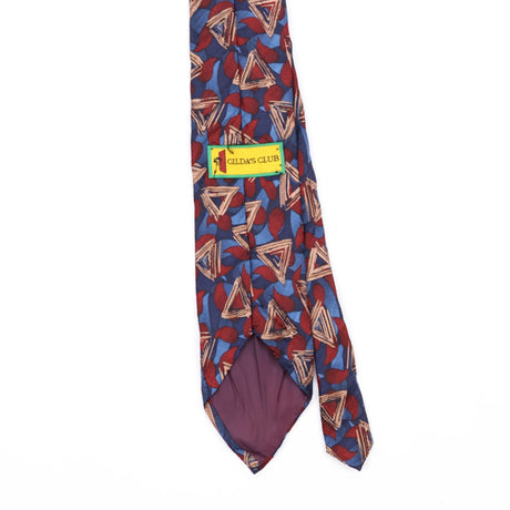 Back Back Detail of Vintage 1990's Geometric Patterned Tie