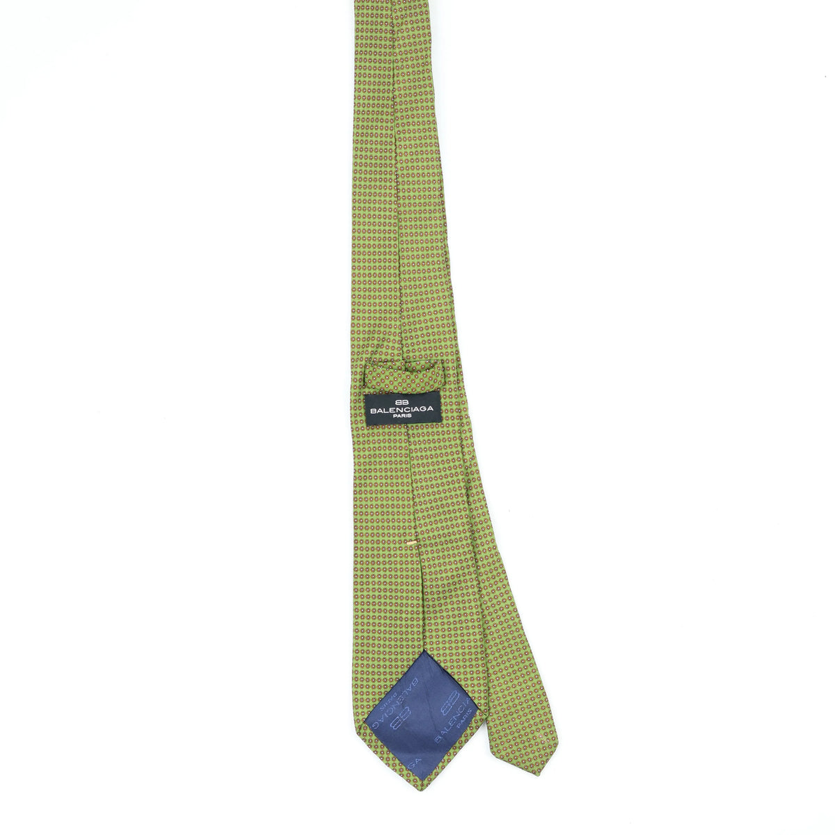 Back Back of Vintage 1990's Balenciaga Foulard Geometric Patterned Tie