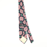 Back Back of Vintage 1990's Pierre Balmain Floral Patterned Tie
