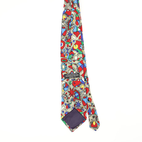 Back Back of Vintage 1990's Museum Of Fine Arts Abstract Patterned Tie