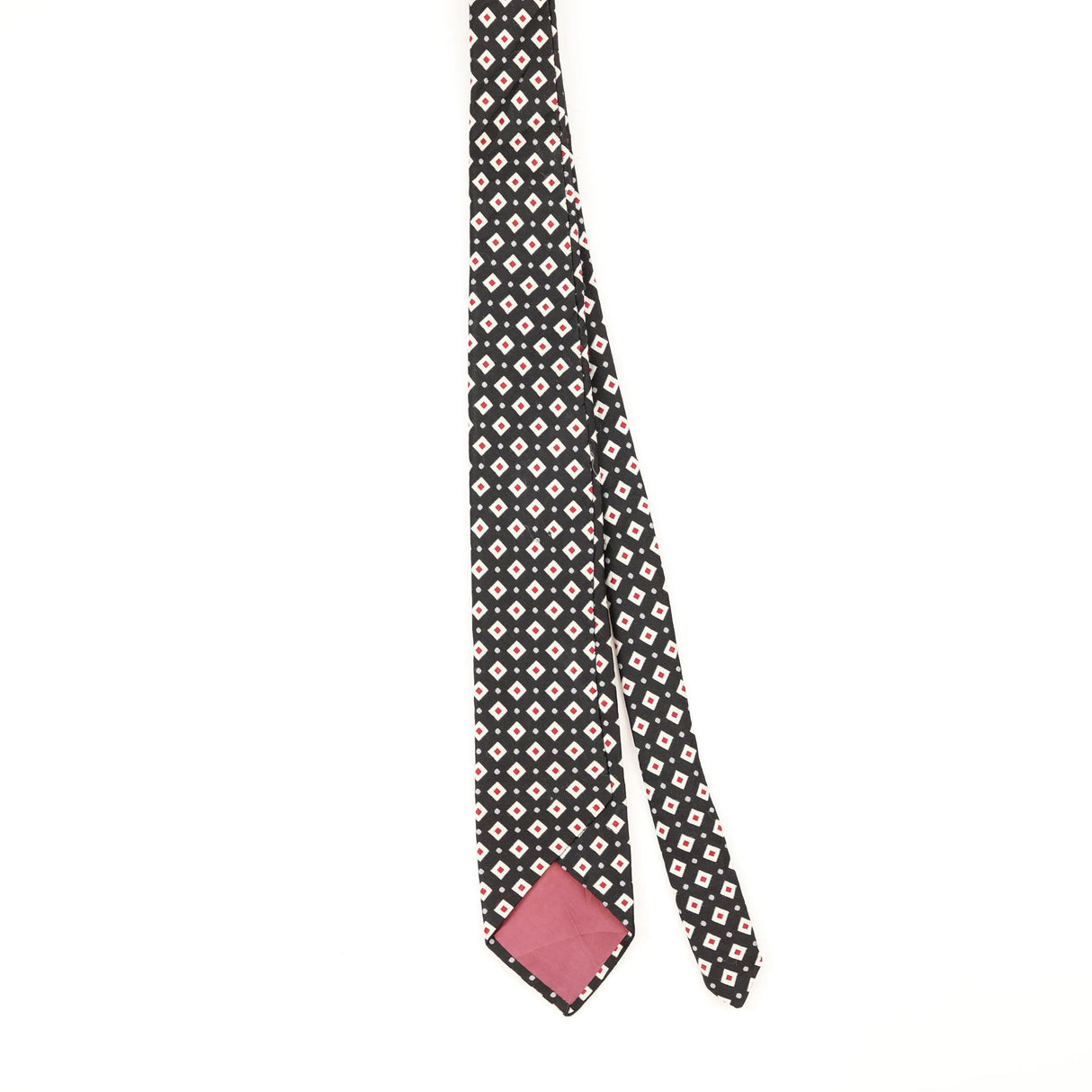 Back of Vintage 1980's Geometric Patterned Tie