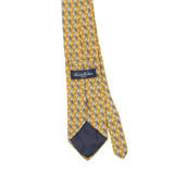 Back Back Detail of Vintage 1990's Brooks Brothers Feathers Geometric Patterned Tie