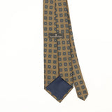 Back Back Detail of Vintage 1990's Ermenegildo Zegna Geometric Patterned Tie