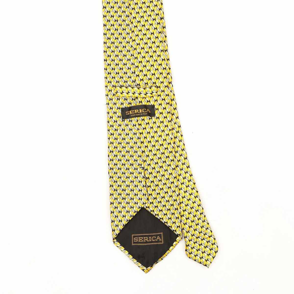 Back Back Detail of Vintage 1990's Geometric Patterned Tie