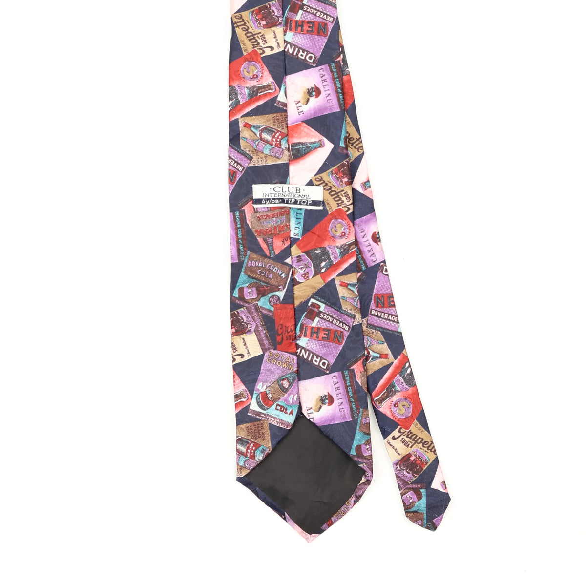 Back Back Detail of Vintage 1990's Cola Abstract Patterned Tie