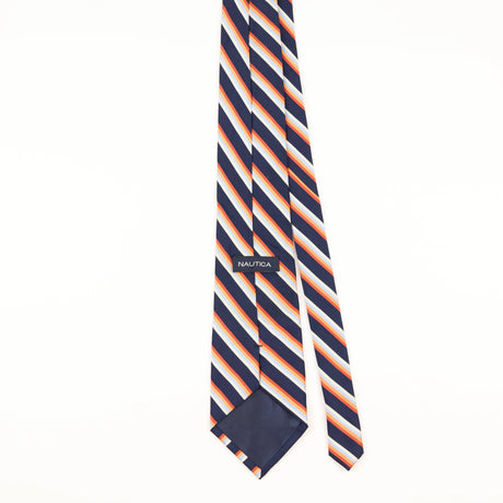 Back of Vintage 2000's Nautica Striped Patterned Tie