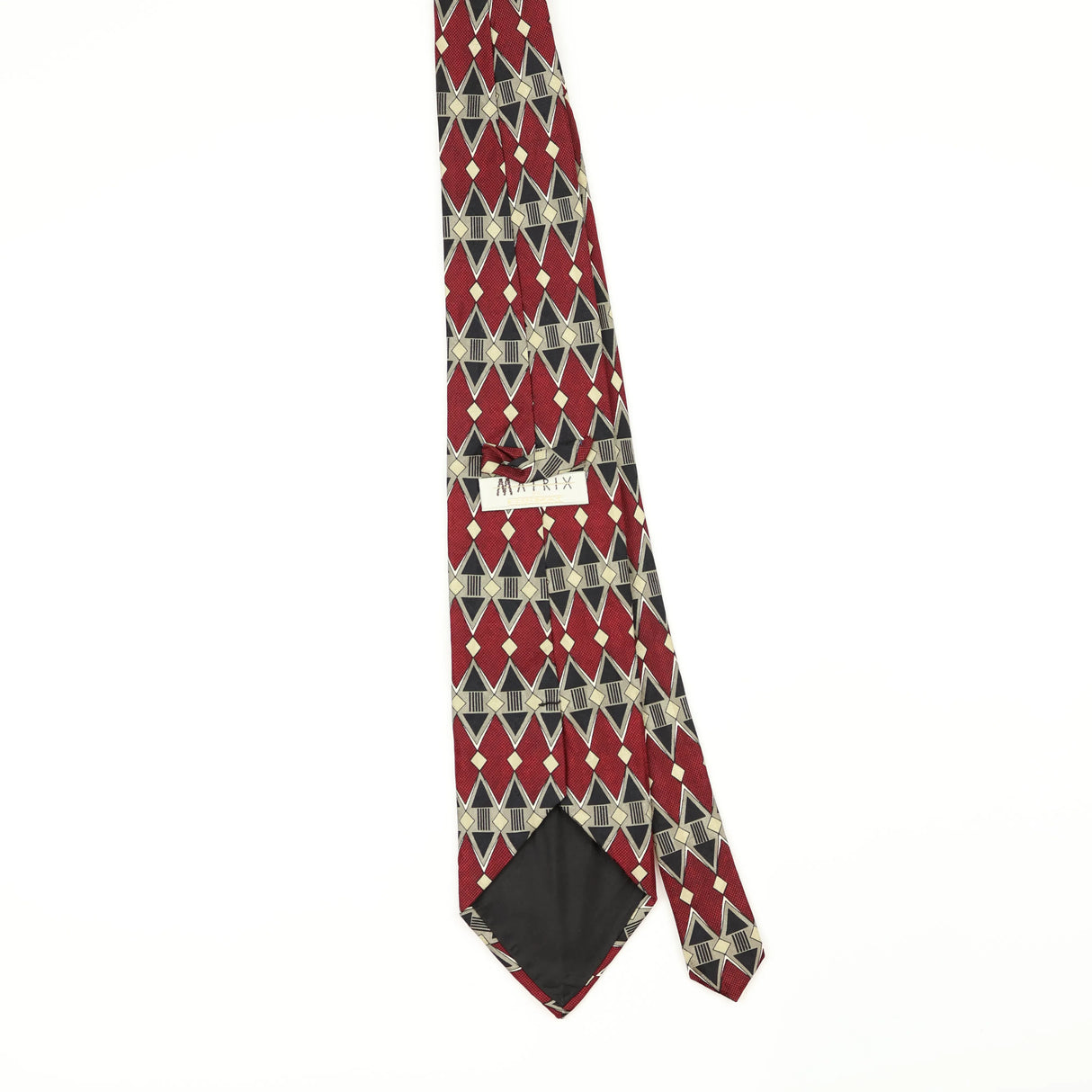 Back Back of Vintage 1990's Geometric Patterned Tie