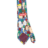 Back Back Detail of Vintage 1990's Snoopy Cartoon Patterned Tie