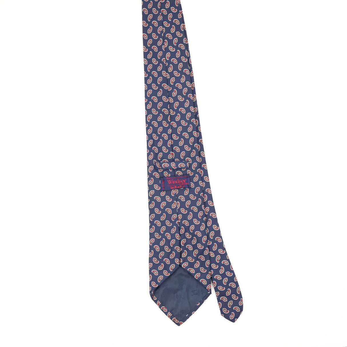 Back of Vintage 1990's Tie Rack Windsor Paisley Patterned Tie