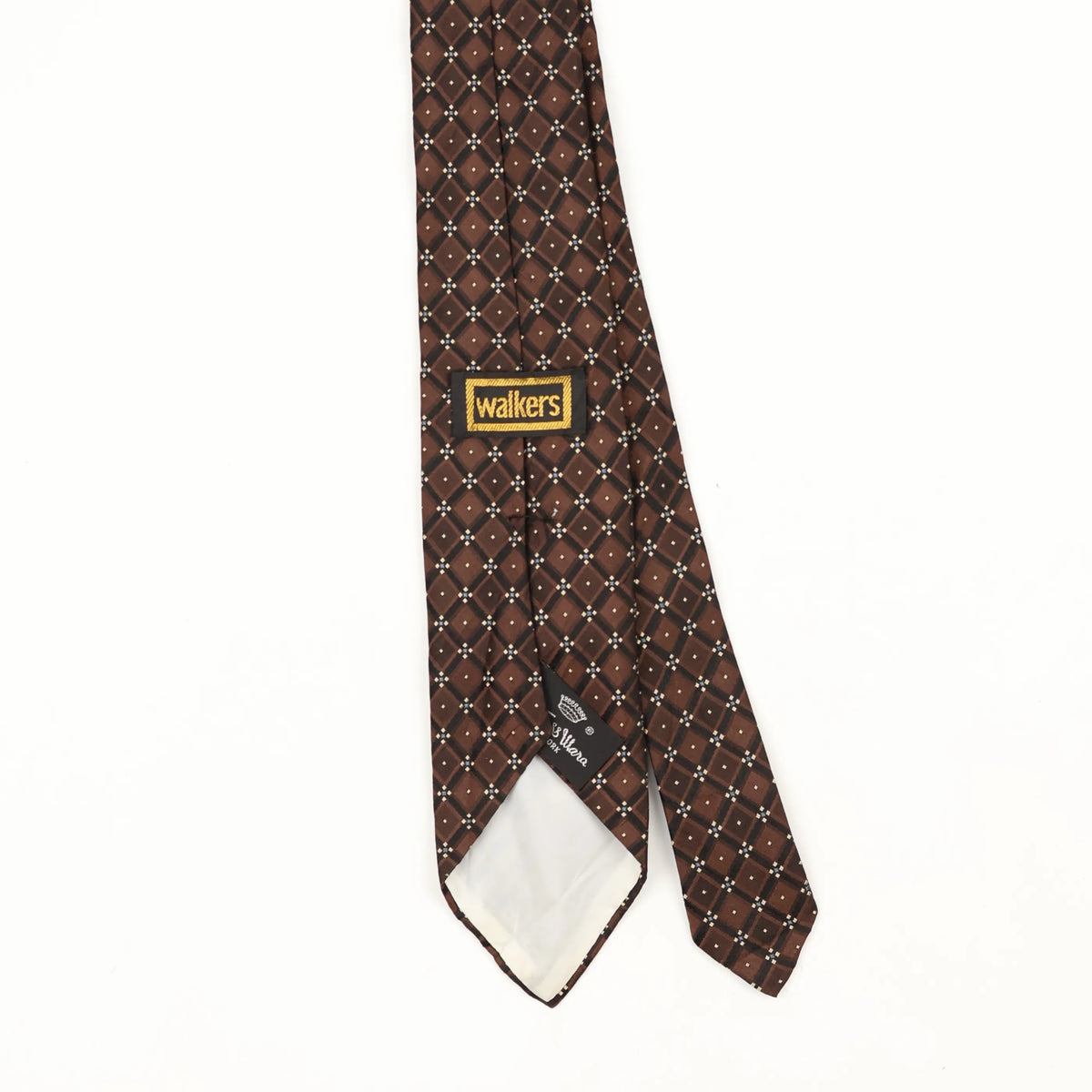 Back Back Detail of Vintage 1980's Countess Mara Geometric Patterned Tie