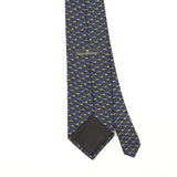 Back Back Detail of Vintage 1990's Ermenegildo Zegna Geometric Patterned Tie