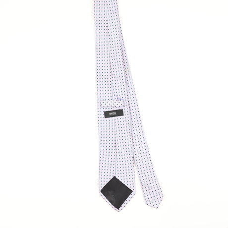 Back of Vintage Hugo Boss Geometric Patterned Tie