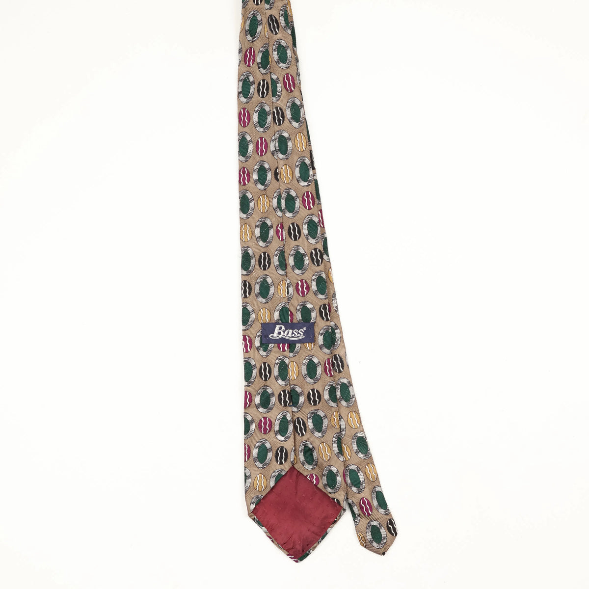 Back Back of Vintage 1990's Geometric Patterned Tie