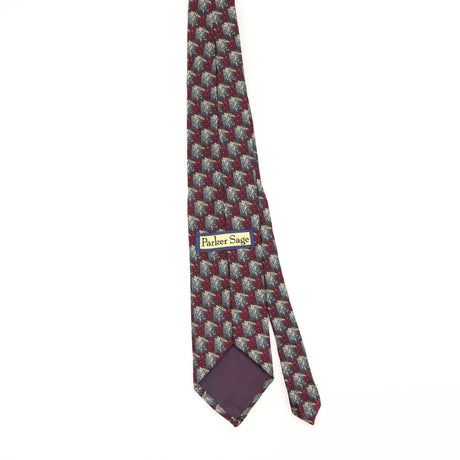 Back of Vintage 1990's Geometric Patterned Tie