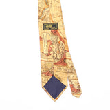 Back Back Detail of Vintage 1990's Alynn Neckwear Map Abstract Patterned Tie