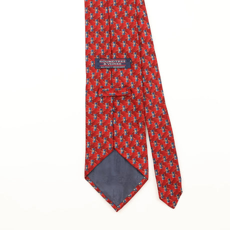 Back Detail of Vintage 1990's Roundtree & Yorke Geometric Patterned Tie