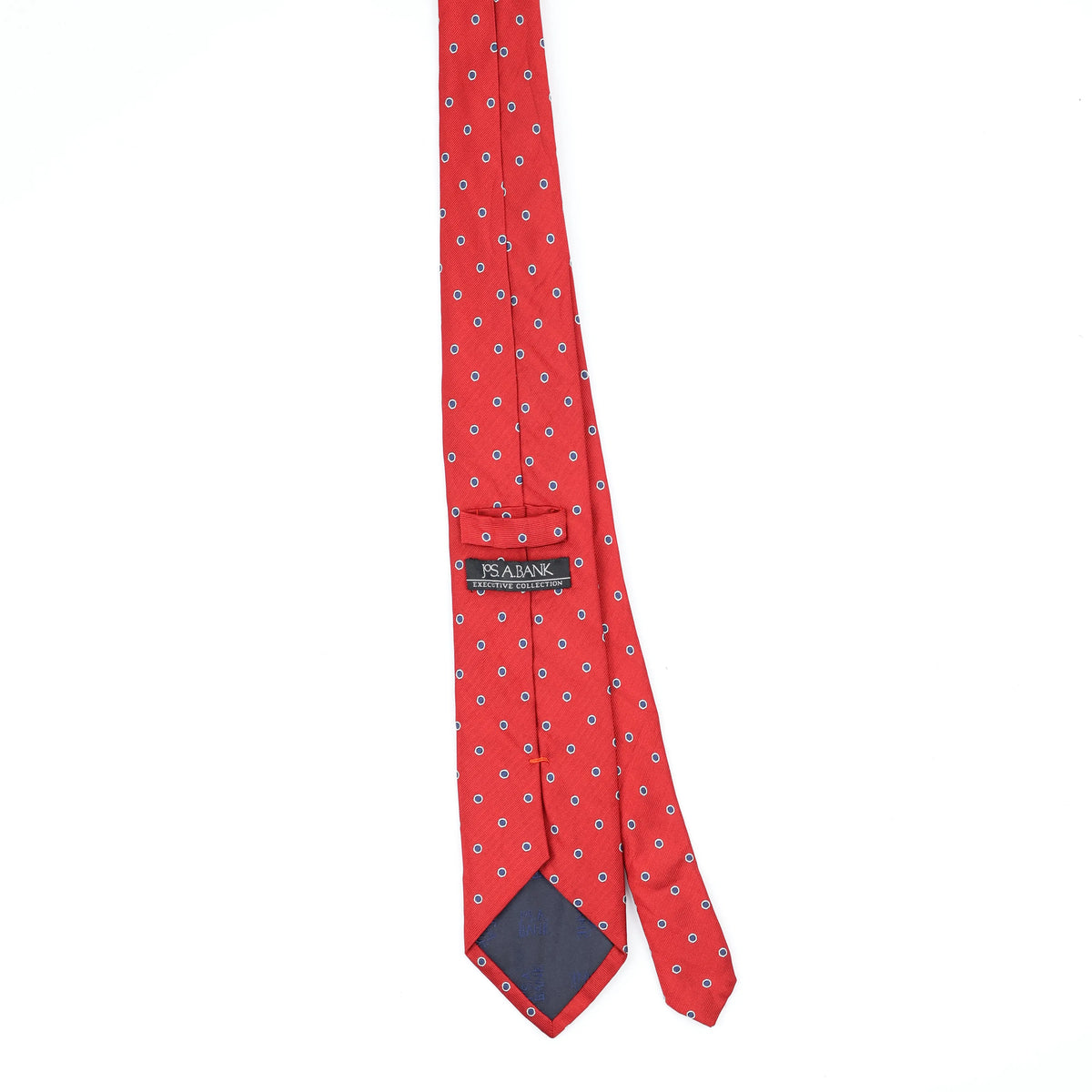 Back Back of Vintage Jos. A. Bank Polka Dot Patterned Tie