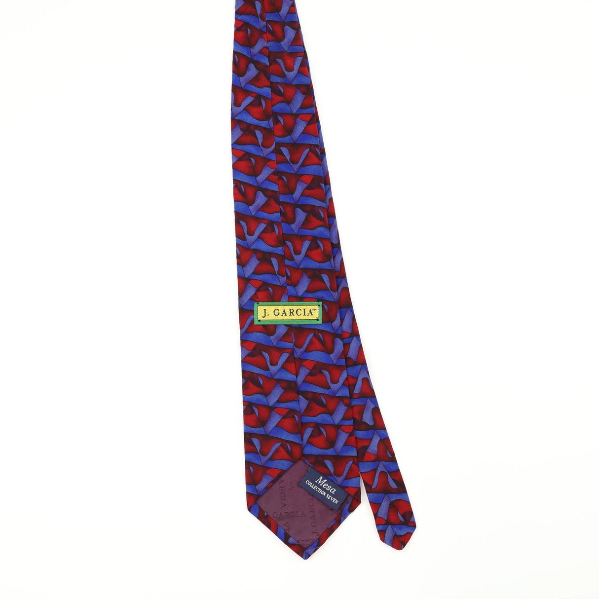 Back Back of Vintage 1990's Jerry Garcia Mesa Abstract Patterned Tie