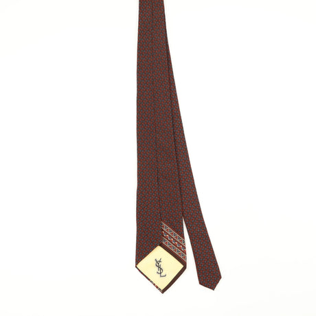 Back Back of Vintage 1990's Yves Saint Laurent Geometric Patterned Tie