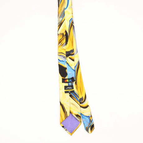 Back Back of Vintage Jerry Garcia Urban Cat Ghost Abstract Patterned Tie