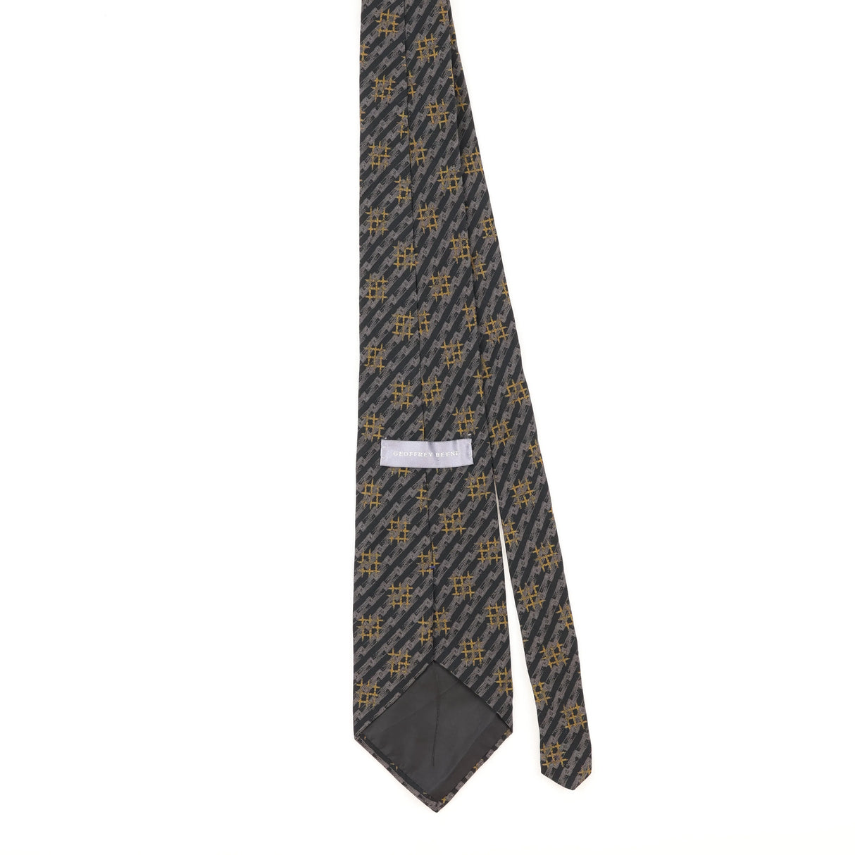 Back of Vintage 1990's Geoffrey Beene Geometric Patterned Tie