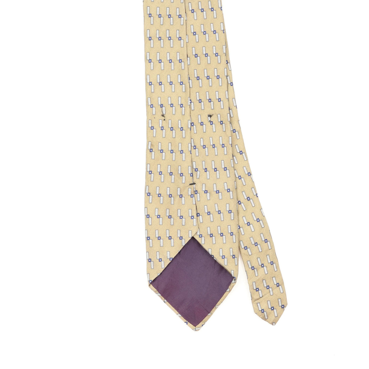 Back Back Detail of Vintage 1990's Geometric Patterned Tie