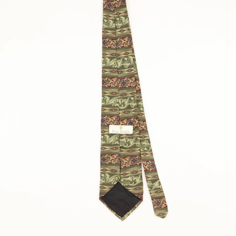Back of Vintage 1990's Bill Blass Geometric Patterned Tie