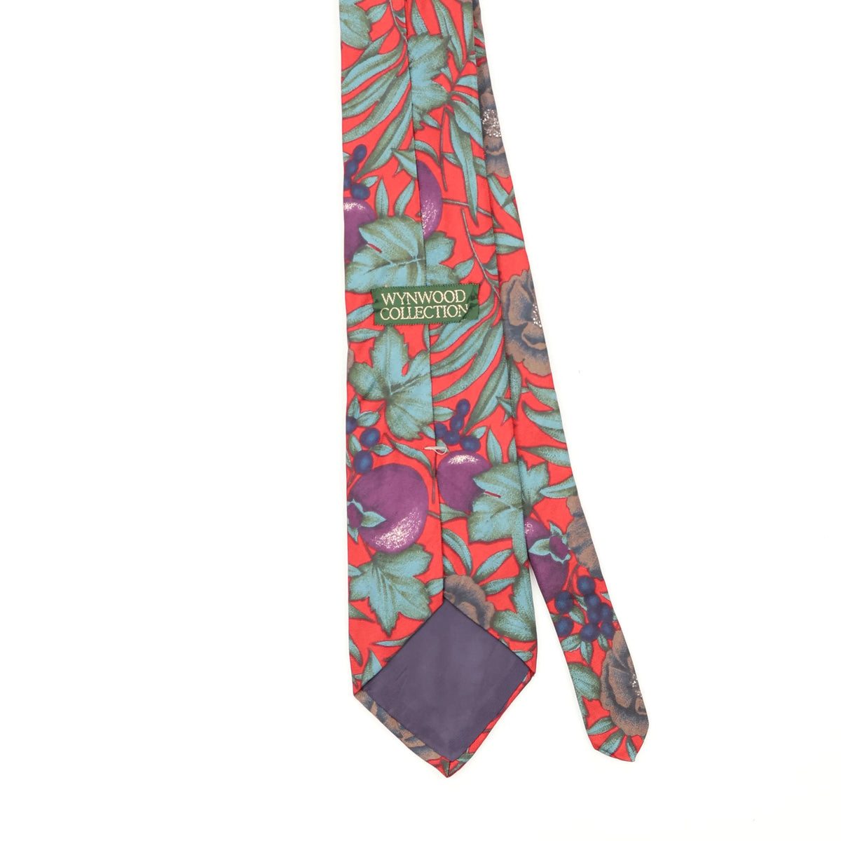 Back Back Detail of Vintage 1990's Floral Patterned Tie
