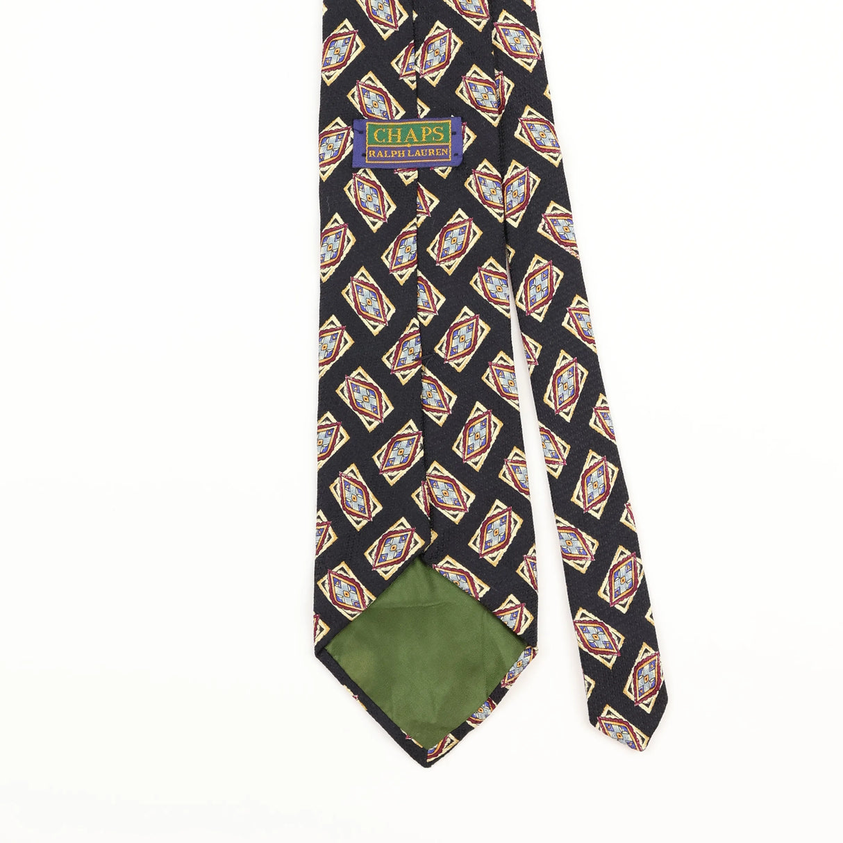 Back Detail of Vintage Ralph Lauren Geometric Patterned Tie