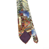 Back Back Detail of Vintage 1990's Van Heusen Mountain Vista Abstract Patterned Tie