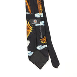 Back Back Detail of Vintage 1990's Ralph Marlin Harley Davidson Animal Print Patterned Tie