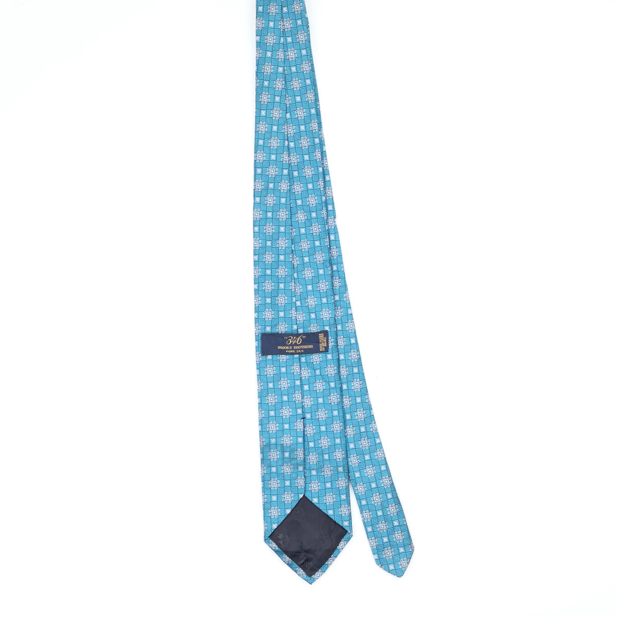 Back Back of Vintage 1990's Brooks Brothers Foulard Geometric Patterned Tie