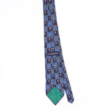 Back Back of Vintage 1990's Tommy Hilfiger Flag Geometric Patterned Tie