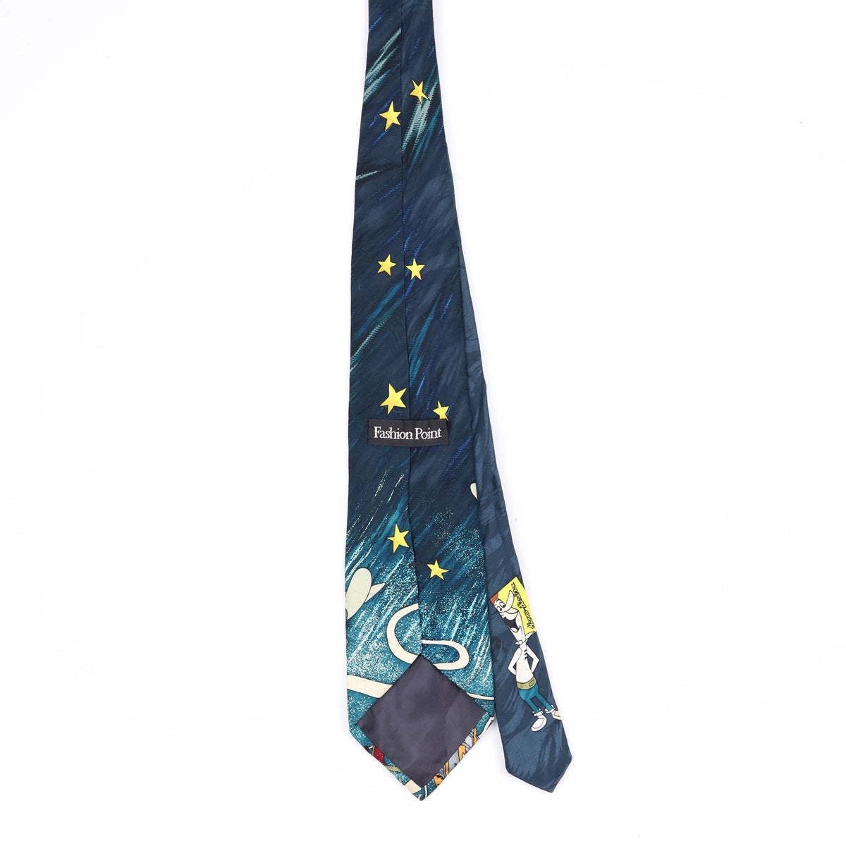 Back Back of Vintage 1990's Jetsons Cartoon Patterned Tie