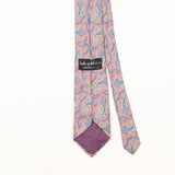 Back Detail of Vintage 1990's Oleg Cassini Paisley Patterned Tie