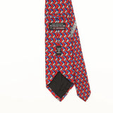 Back Detail of Vintage 1990's Jz Richards Geometric Patterned Tie