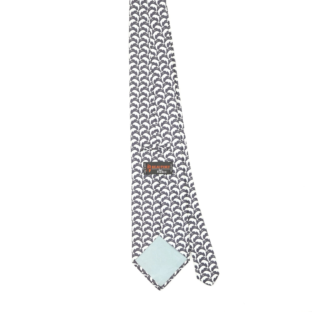 Back Back of Vintage 1990's Tie Rack Beaufort Geometric Patterned Tie