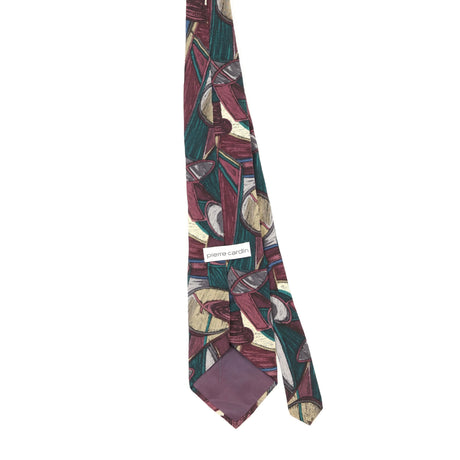 Back Back of Vintage 1990's Pierre Cardin Abstract Patterned Tie