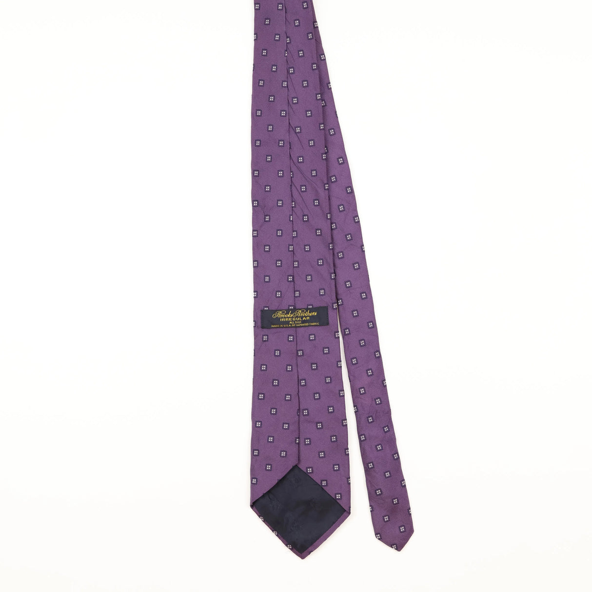 Back of Vintage 1990's Brooks Brothers Geometric Patterned Tie