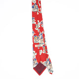 Back Back of Vintage 1990's Tennis Cartoon Patterned Tie