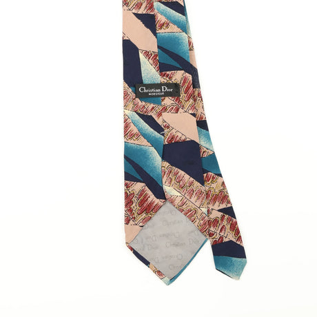 Back Detail of Vintage 1990's Christian Dior Abstract Patterned Tie